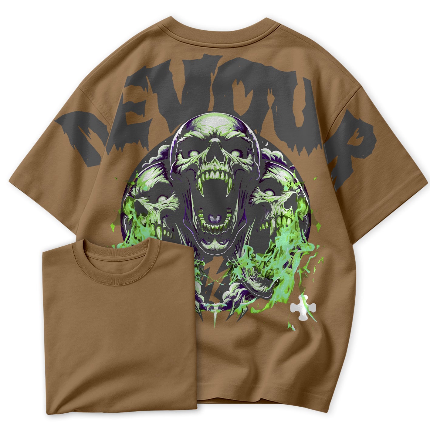 Camiseta Oversized StreetWear Skull Devour StrongBro Caveira!