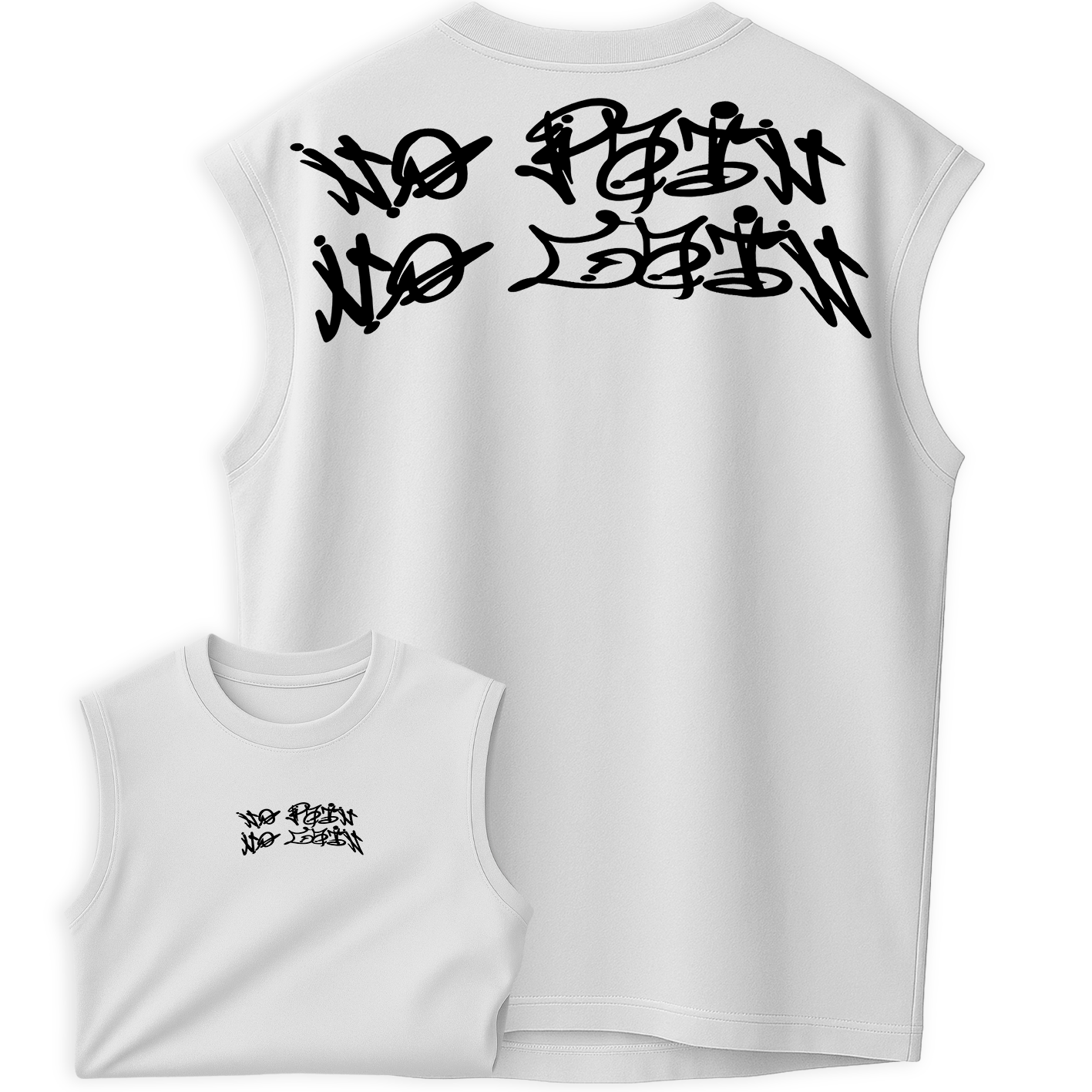 Regata Oversized No Pain No Gain Grafite Pixado