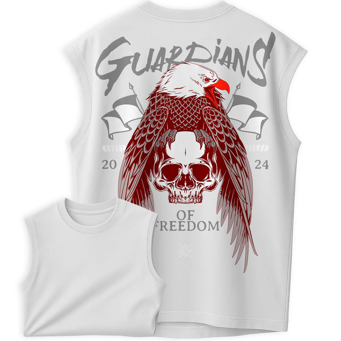 Regata Oversized Guardians Of Freedom Aguía Caveira Treino Street Urban