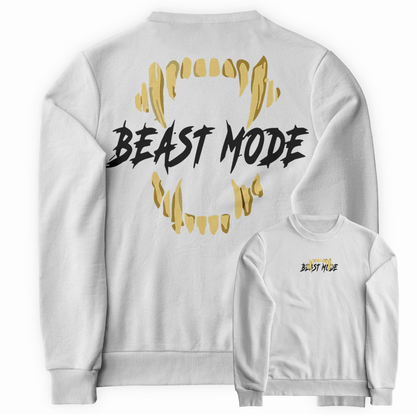 Blusa de Moletom Gola Redonda Beast Mode Presas