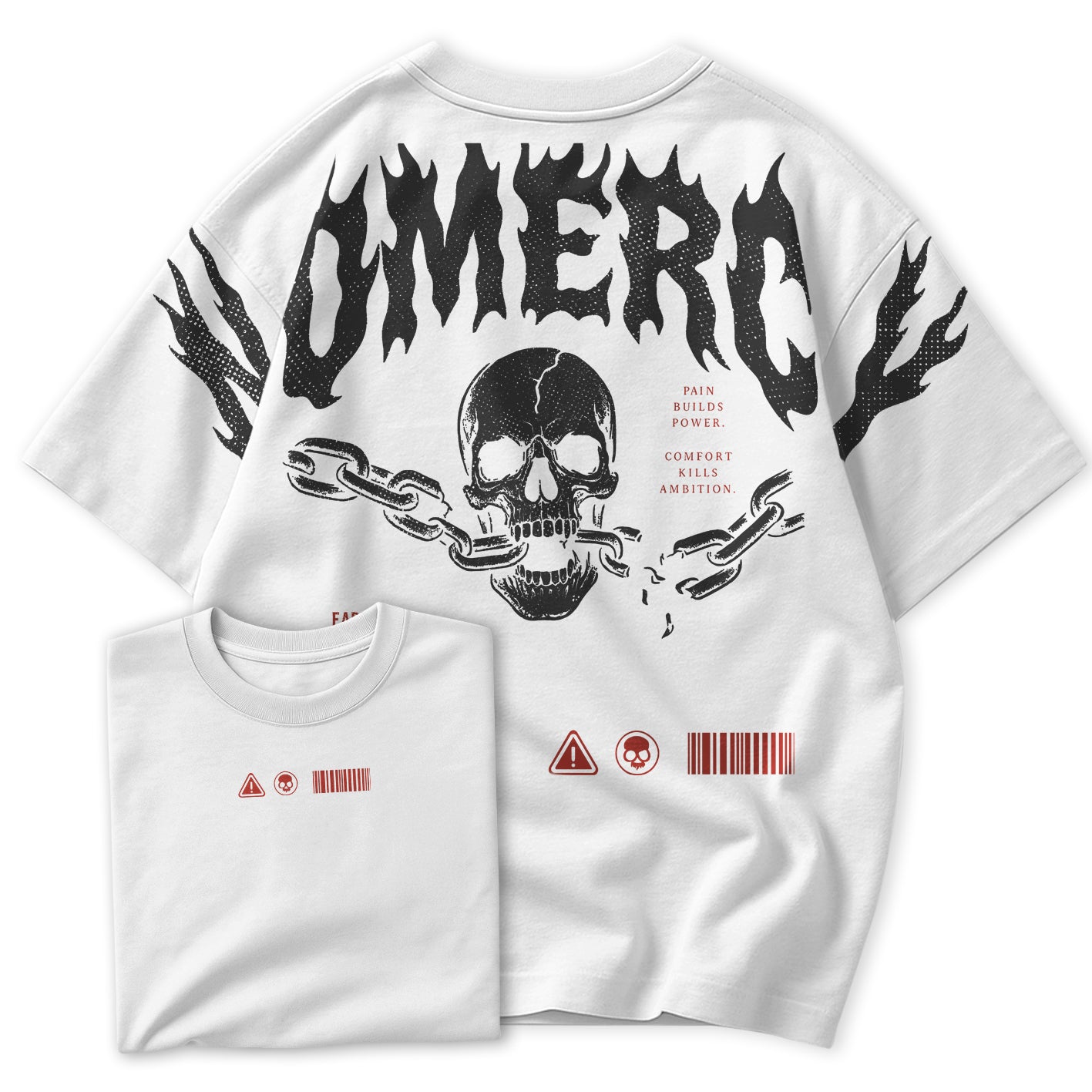 Camiseta Oversized EARNED IN BLOOD Unissex Academia Musculação