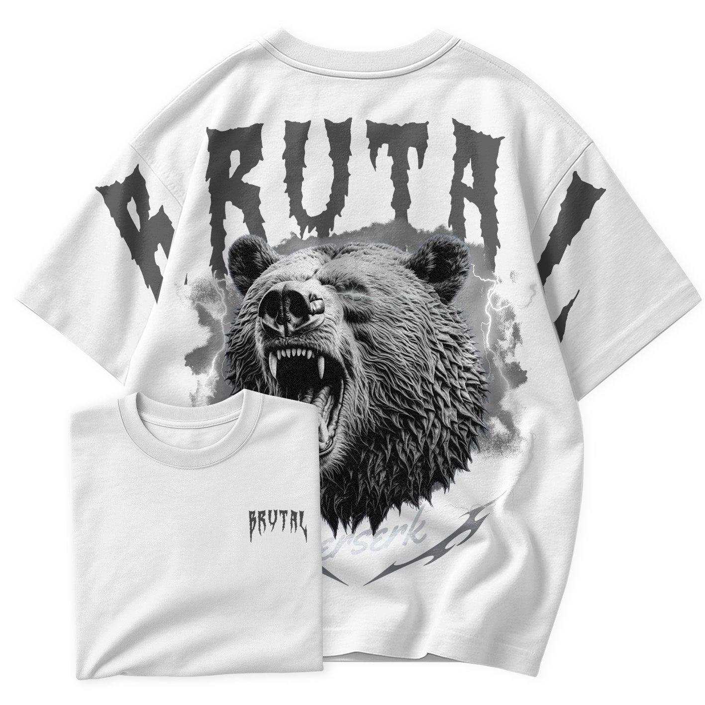Camiseta Oversized Urso Brutal StreetWear Berserk
