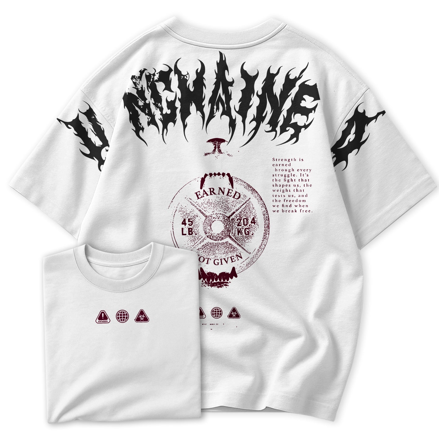 Camiseta Oversized UNCHAINED Unissex Musculação Academia Fitness