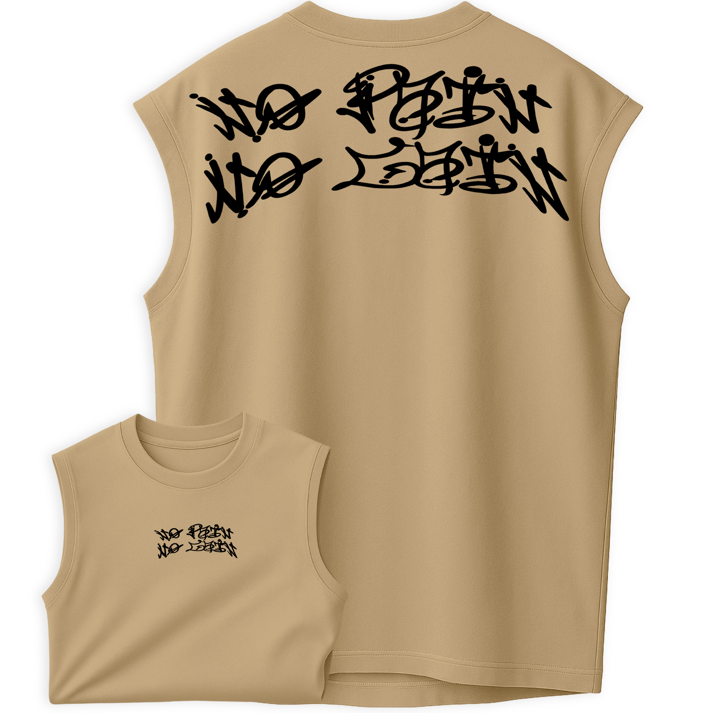 Regata Oversized No Pain No Gain Grafite Pixado
