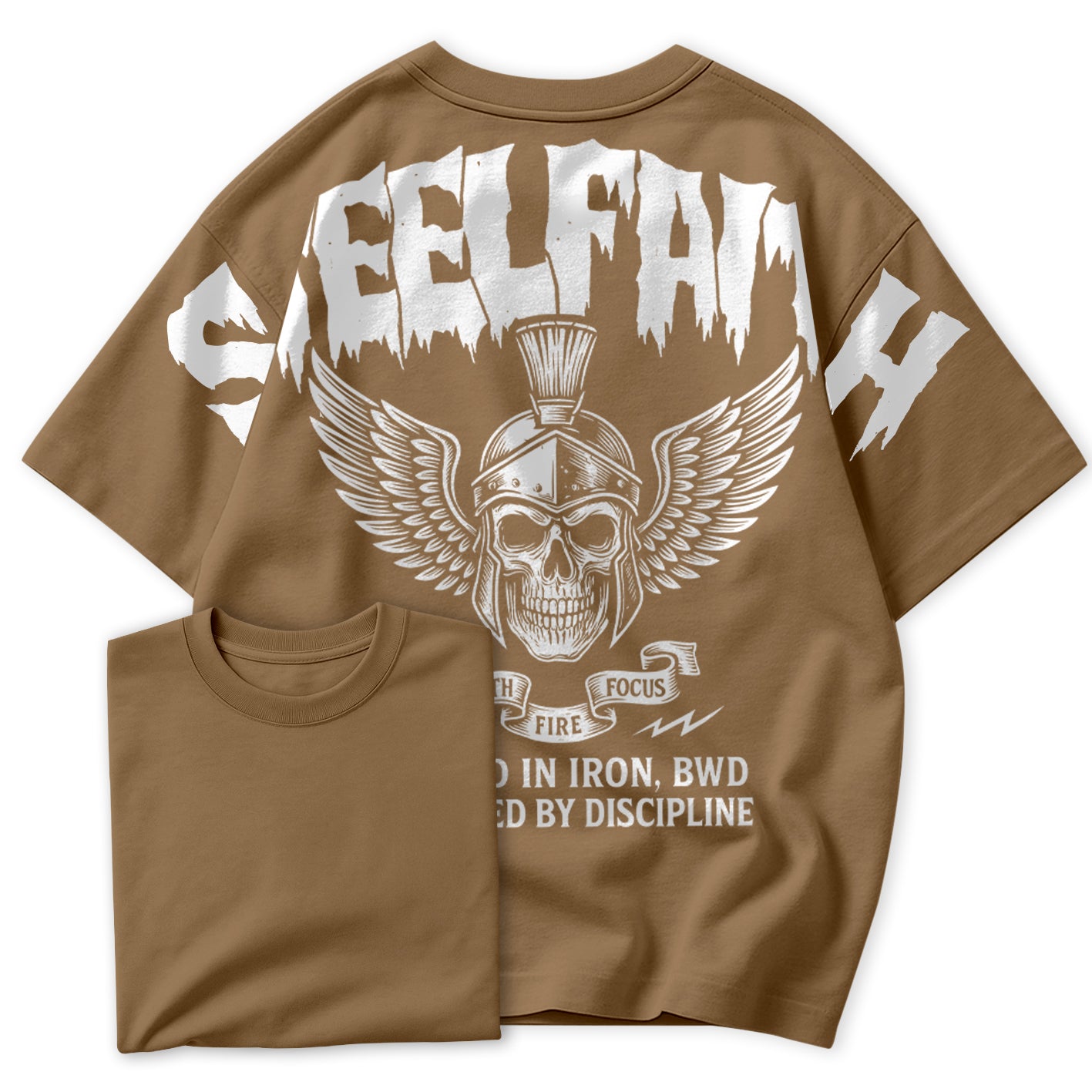 Camiseta Oversized Caveira Romana Old School Academia e Streetwear