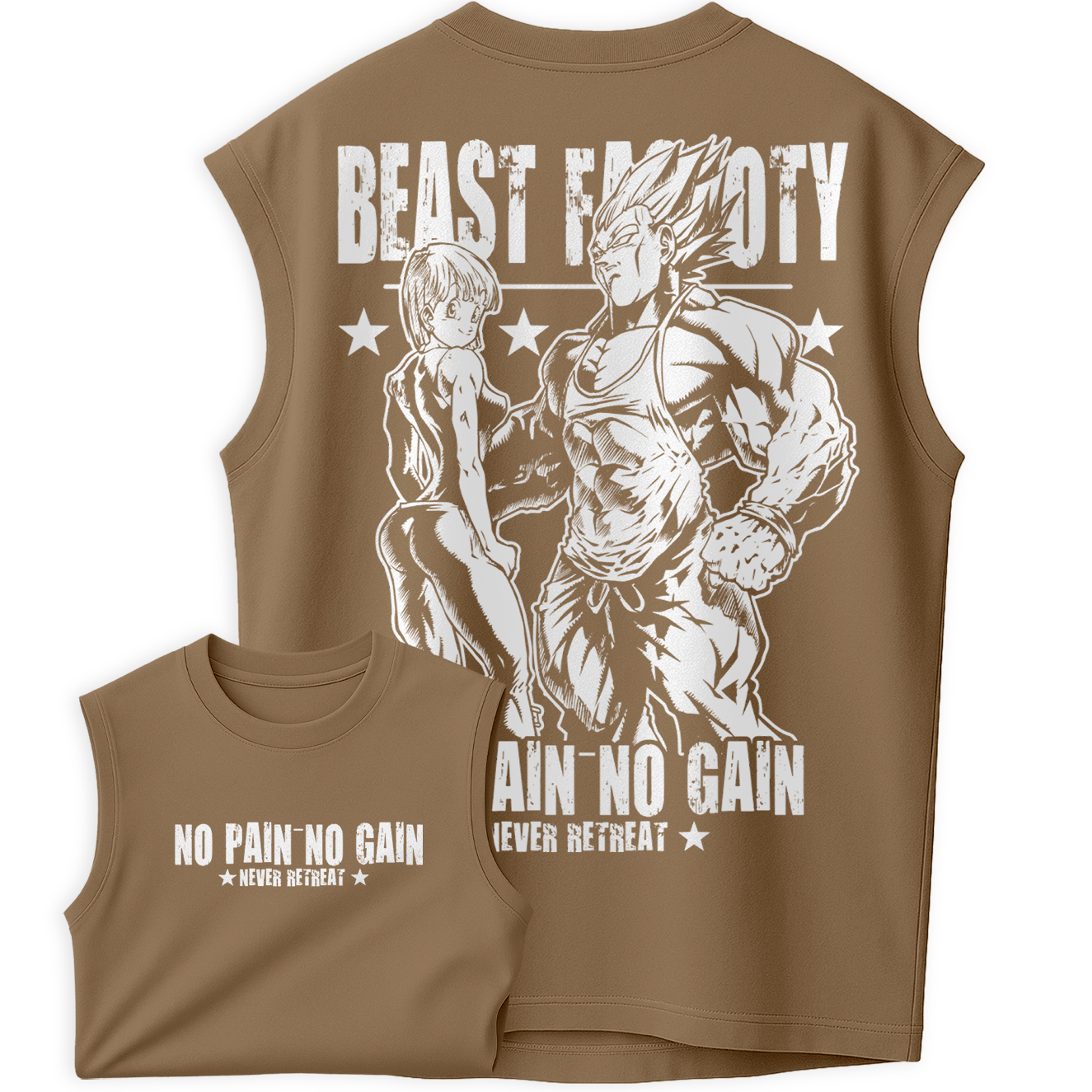 Regata Oversized Beast No Pain No Gain Anime Treino Hard