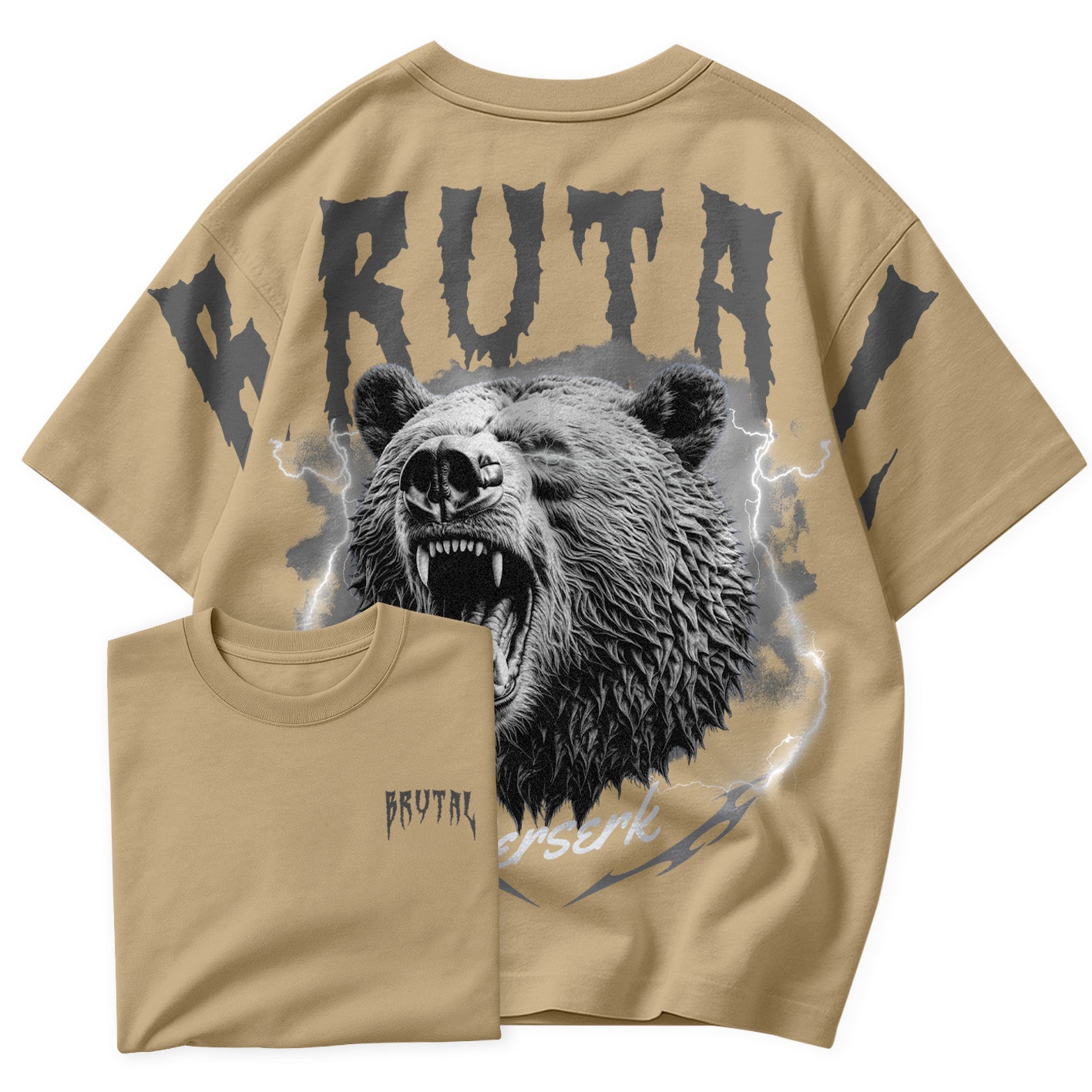 Camiseta Oversized Urso Brutal StreetWear Berserk