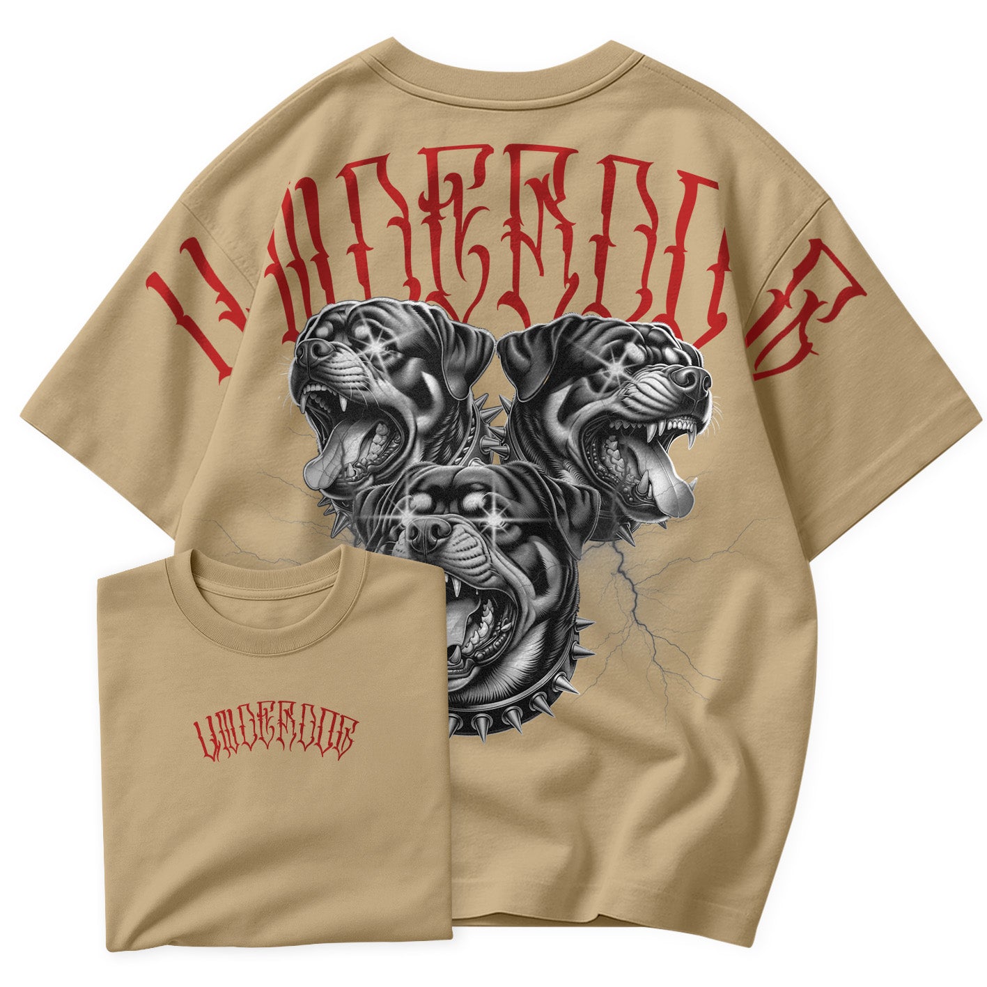 Camiseta Oversized 3 Rottweiler StreetWear Dogs Under