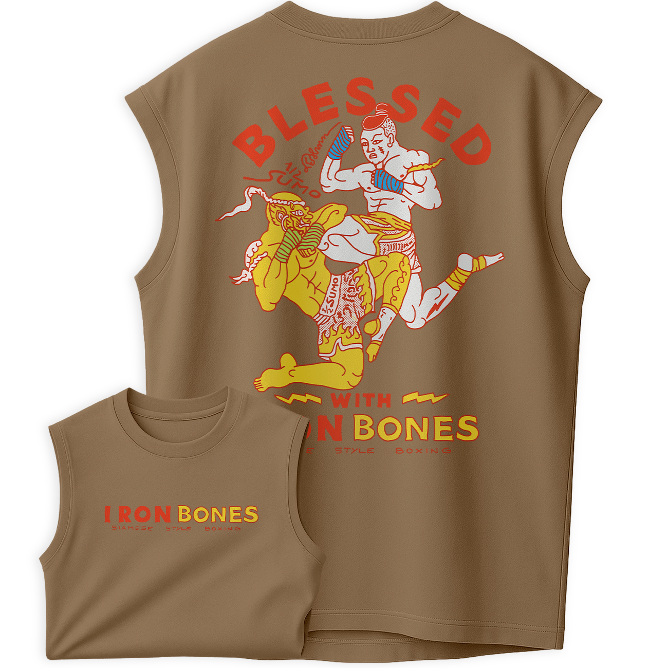 Regata Oversized Blessed With Iron Bones Boxing Luta Box