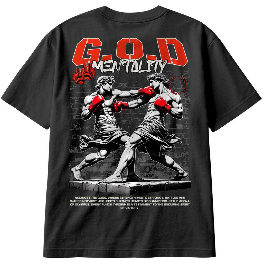 Camiseta Oversized G.O.D Mentality Boxing Retro StreetWear Urban