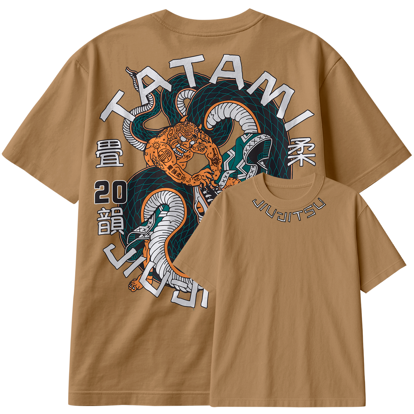 Camiseta Oversized Tatami Jiu Jitsu Cobra Luta Artes Marciais