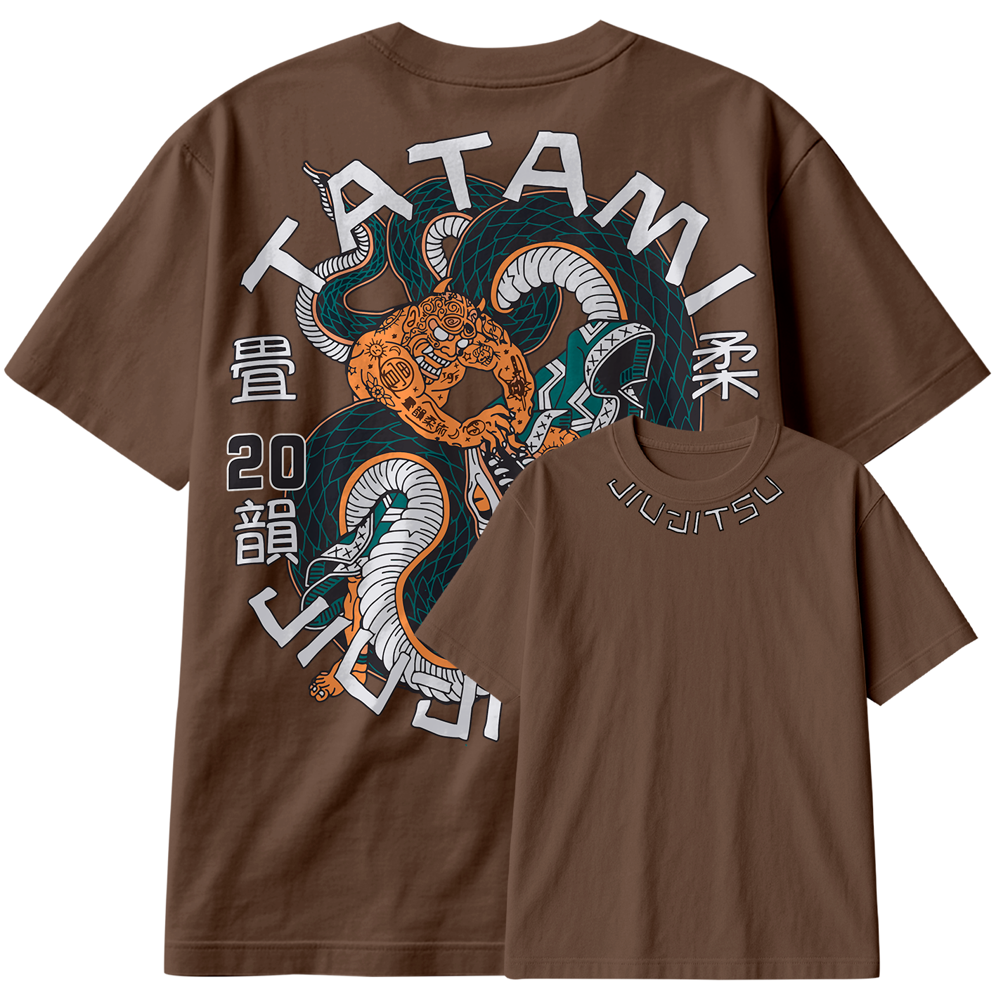 Camiseta Oversized Tatami Jiu Jitsu Cobra Luta Artes Marciais