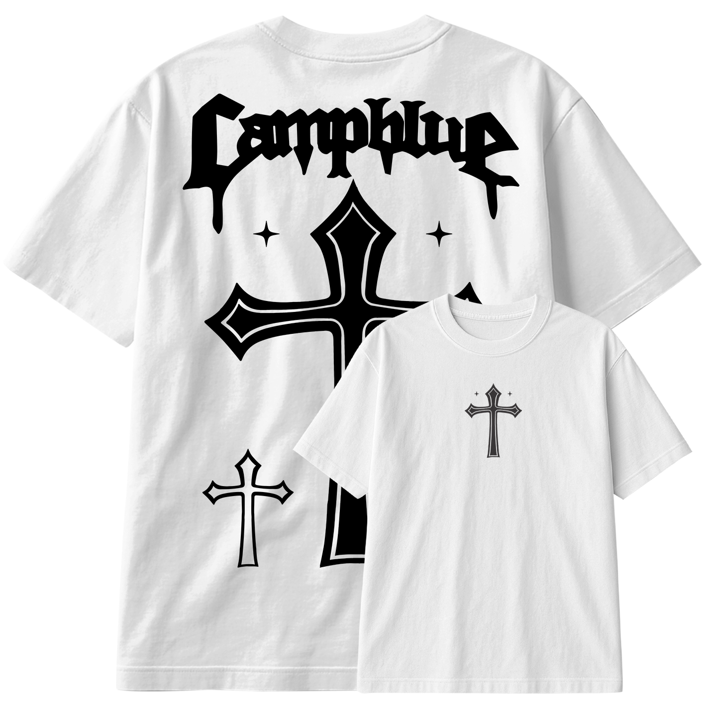 Camiseta Oversized Cruz Treino Casual StreetWear Urban Academia