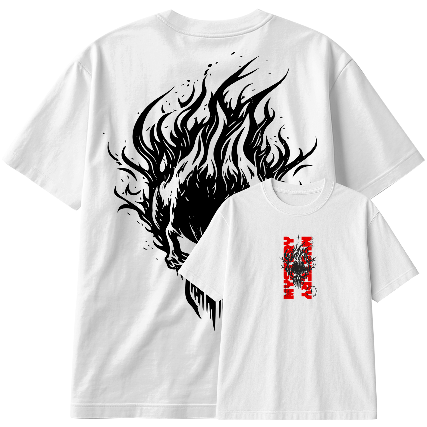 Camiseta Oversized Mystery Skull Train Hard Academia Caveira