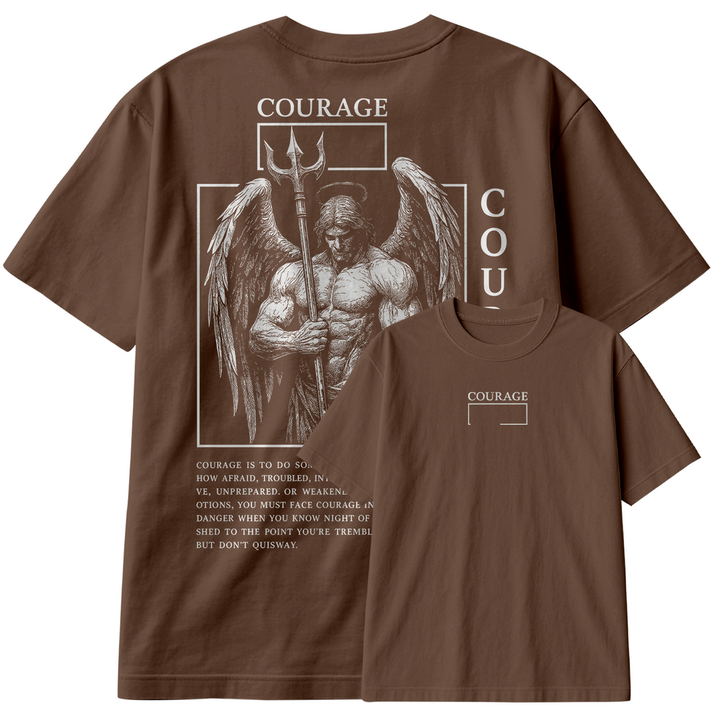 Camiseta Oversized Angel Courage Treino Hard Motivação