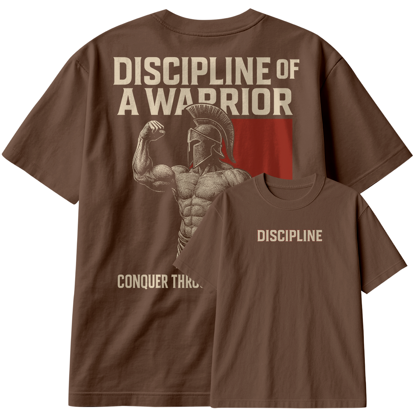 Camiseta Oversized Discipline Of A Warrior Train Hard Guerreiro