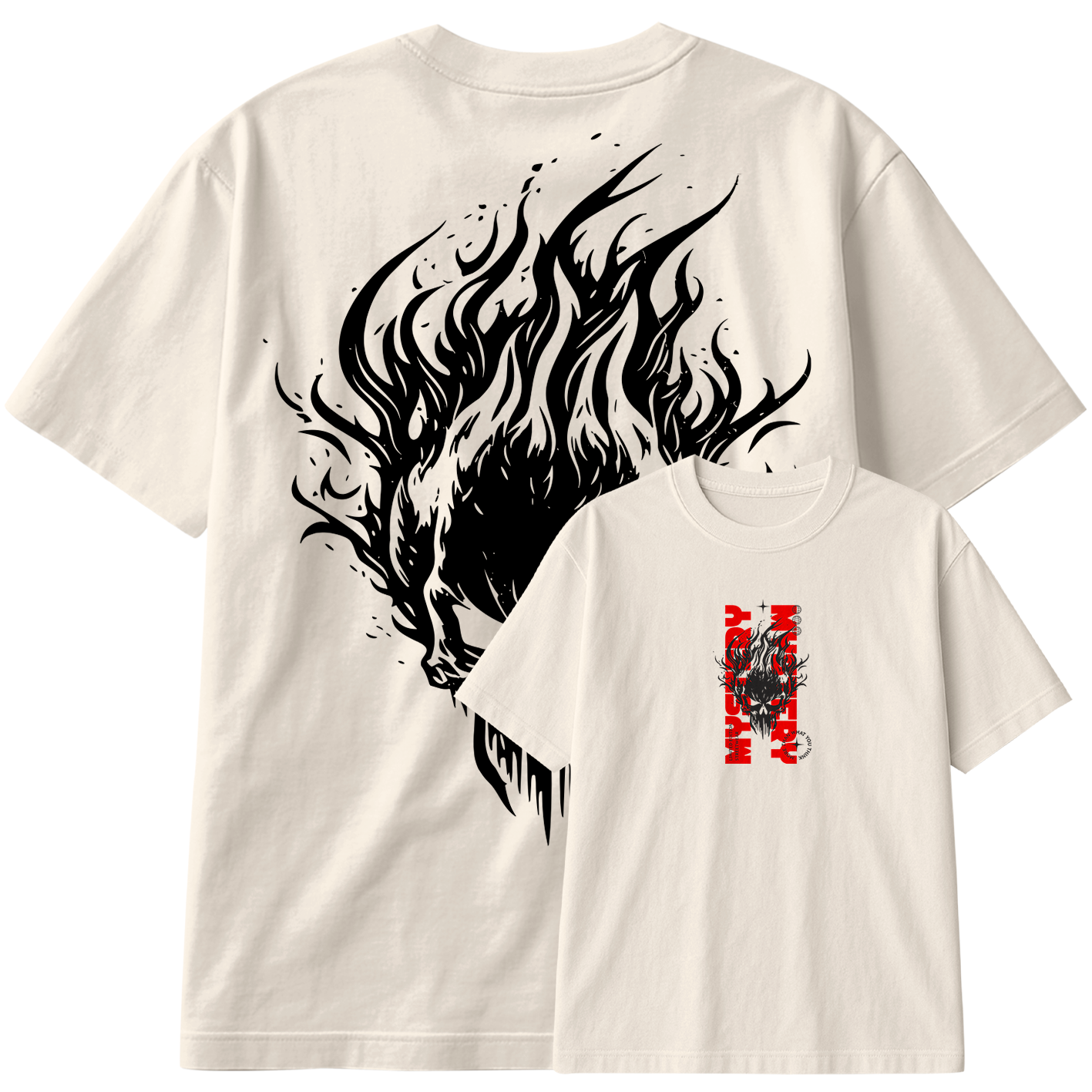 Camiseta Oversized Mystery Skull Train Hard Academia Caveira