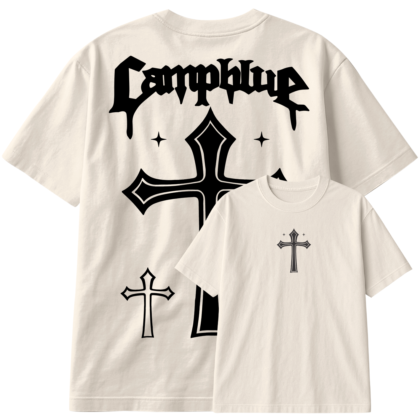 Camiseta Oversized Cruz Treino Casual StreetWear Urban Academia