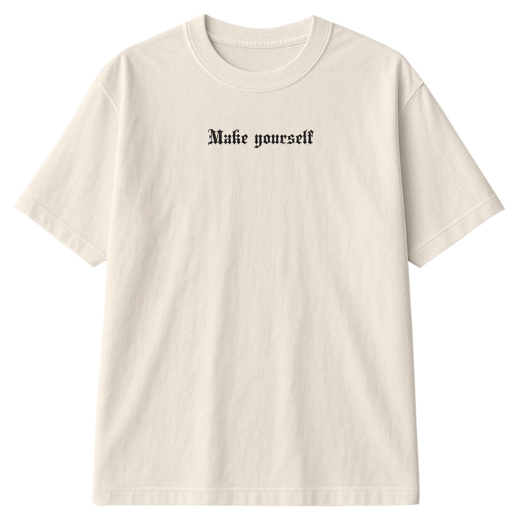 Camiseta Oversized Make YourSelf Stronger Gym Hard Train