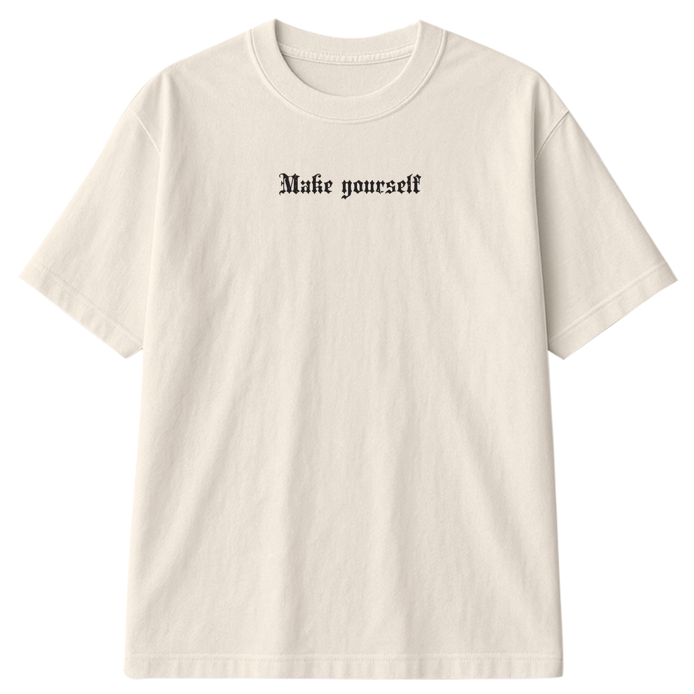 Camiseta Oversized Make YourSelf Stronger Gym Hard Train