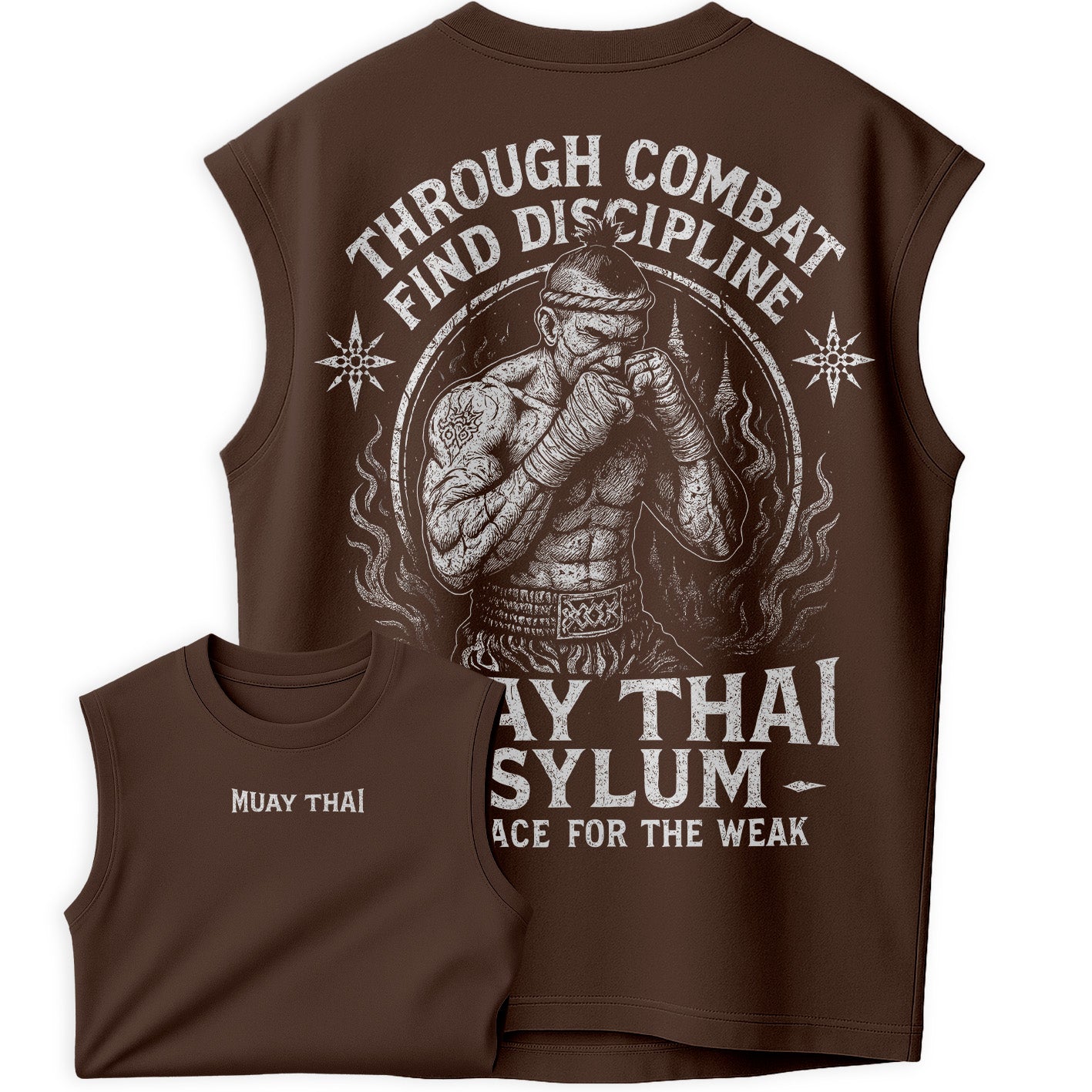 Regata Oversized Camiseta Muay Thai Through Combat Find Dicipline