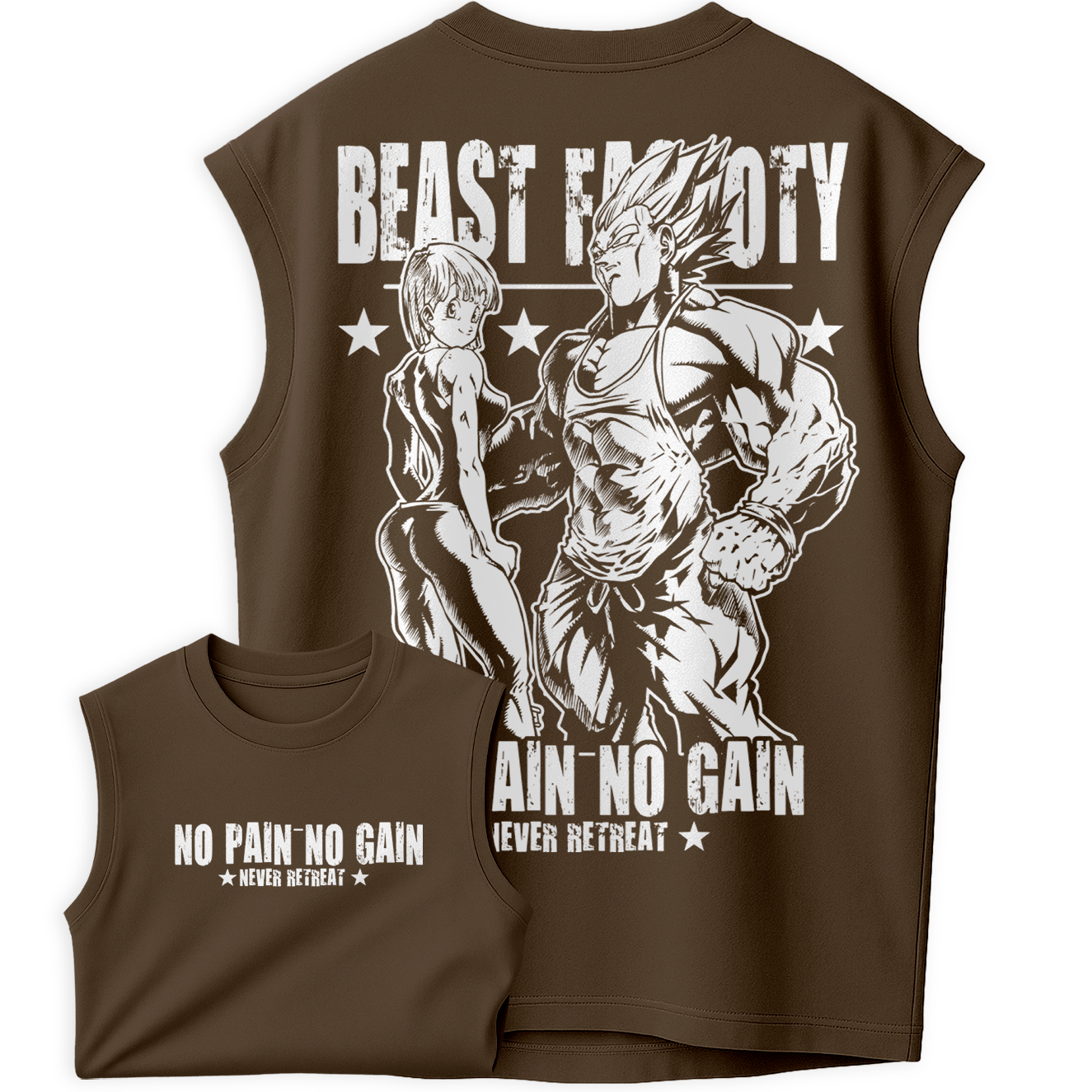 Regata Oversized Beast No Pain No Gain Anime Treino Hard