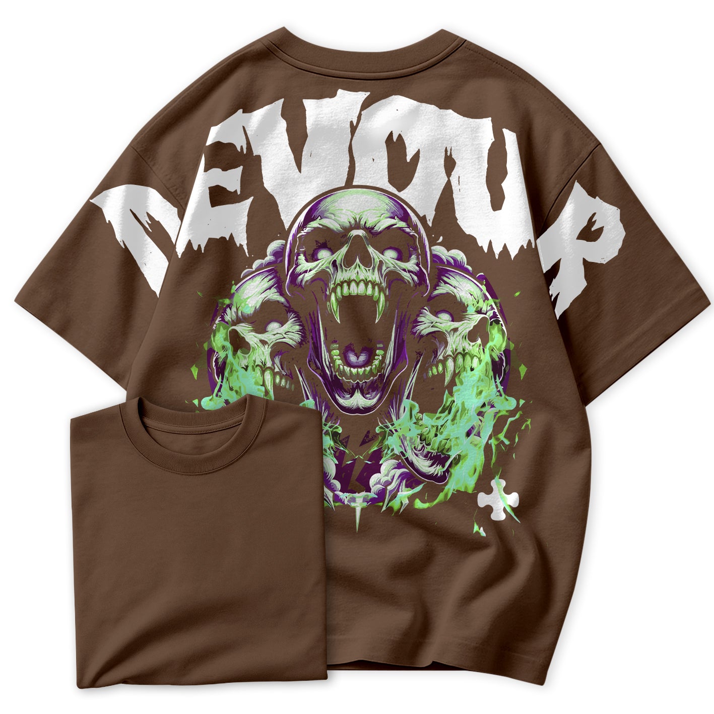 Camiseta Oversized StreetWear Skull Devour StrongBro Caveira!