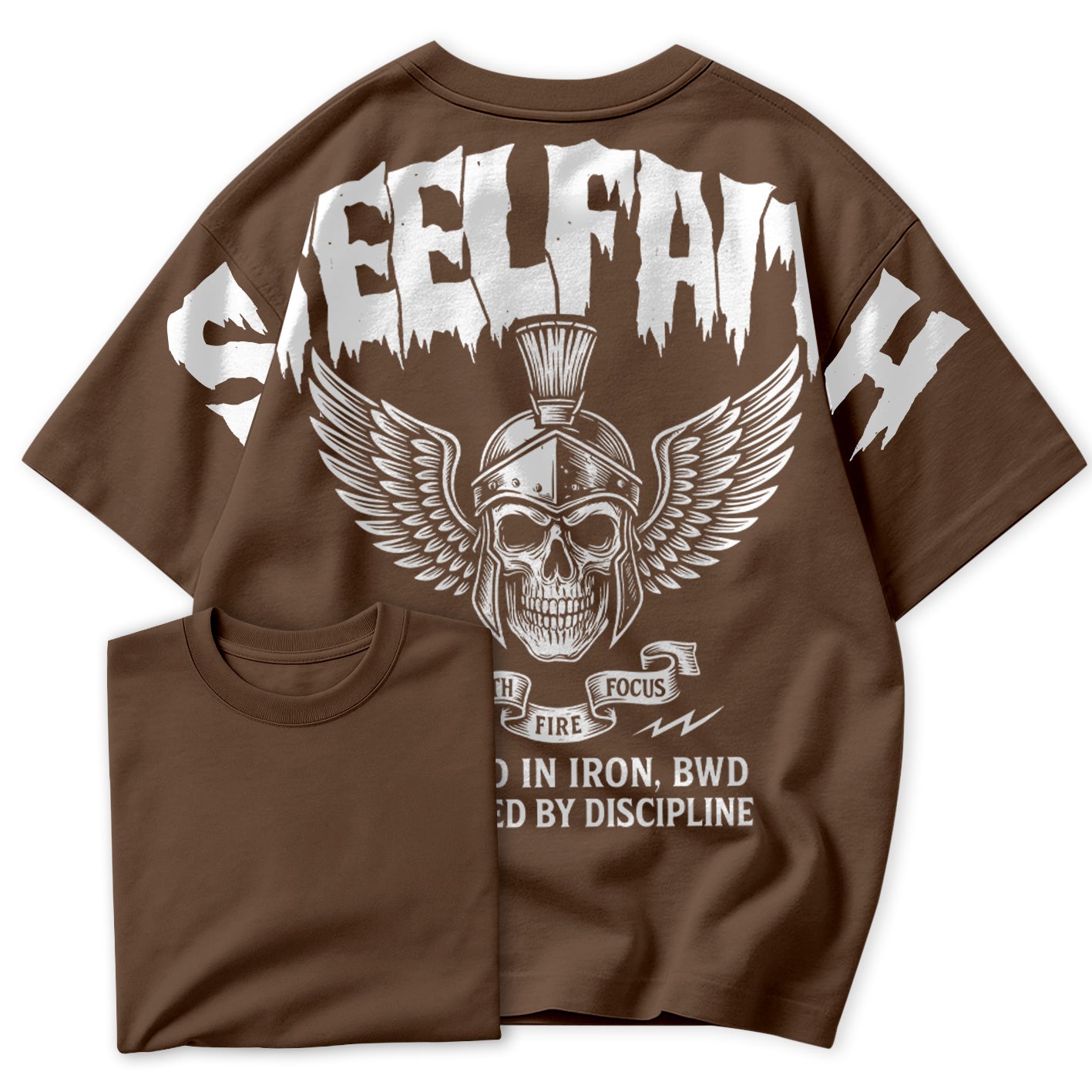 Camiseta Oversized Caveira Romana Old School Academia e Streetwear