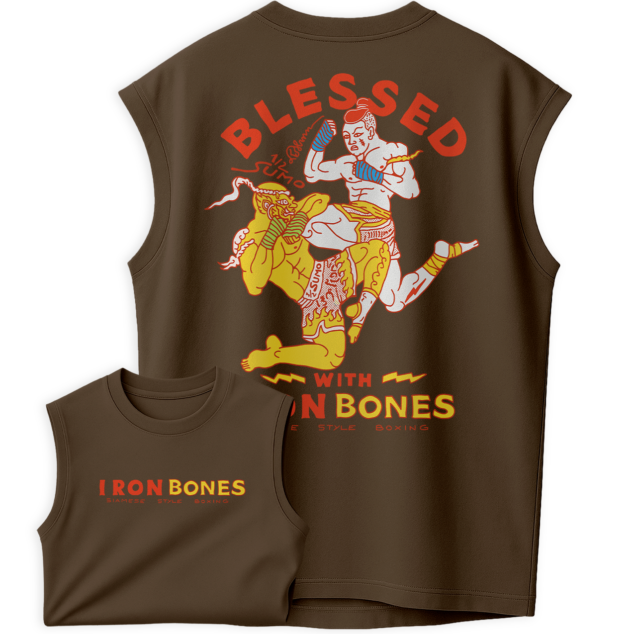 Regata Oversized Blessed With Iron Bones Boxing Luta Box