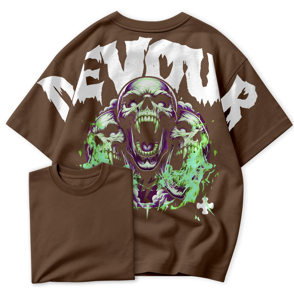 Camiseta Oversized StreetWear Skull Devour StrongBro Caveira!
