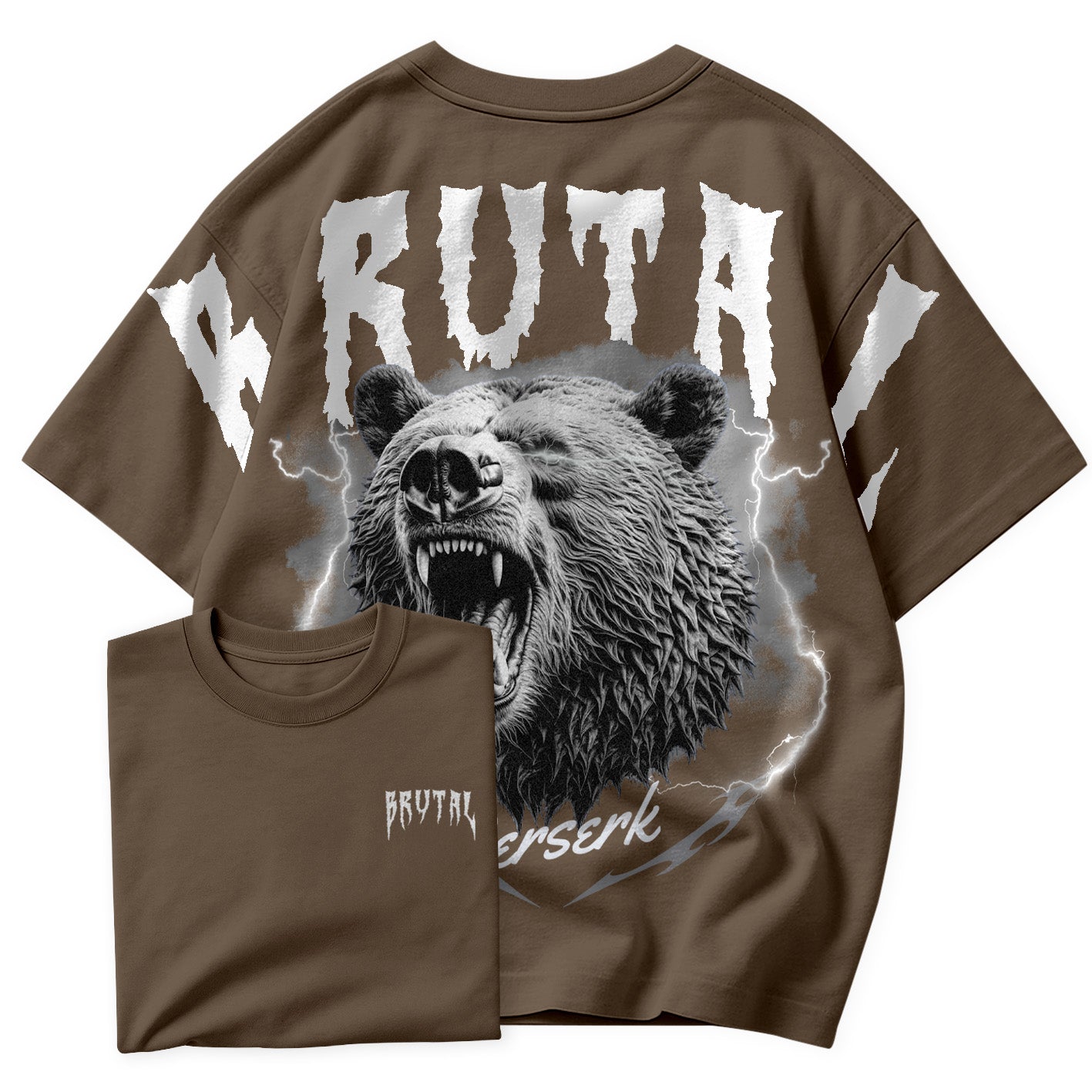 Camiseta Oversized Urso Brutal StreetWear Berserk