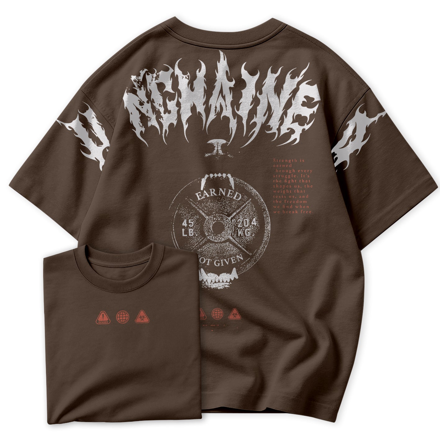 Camiseta Oversized UNCHAINED Unissex Musculação Academia Fitness