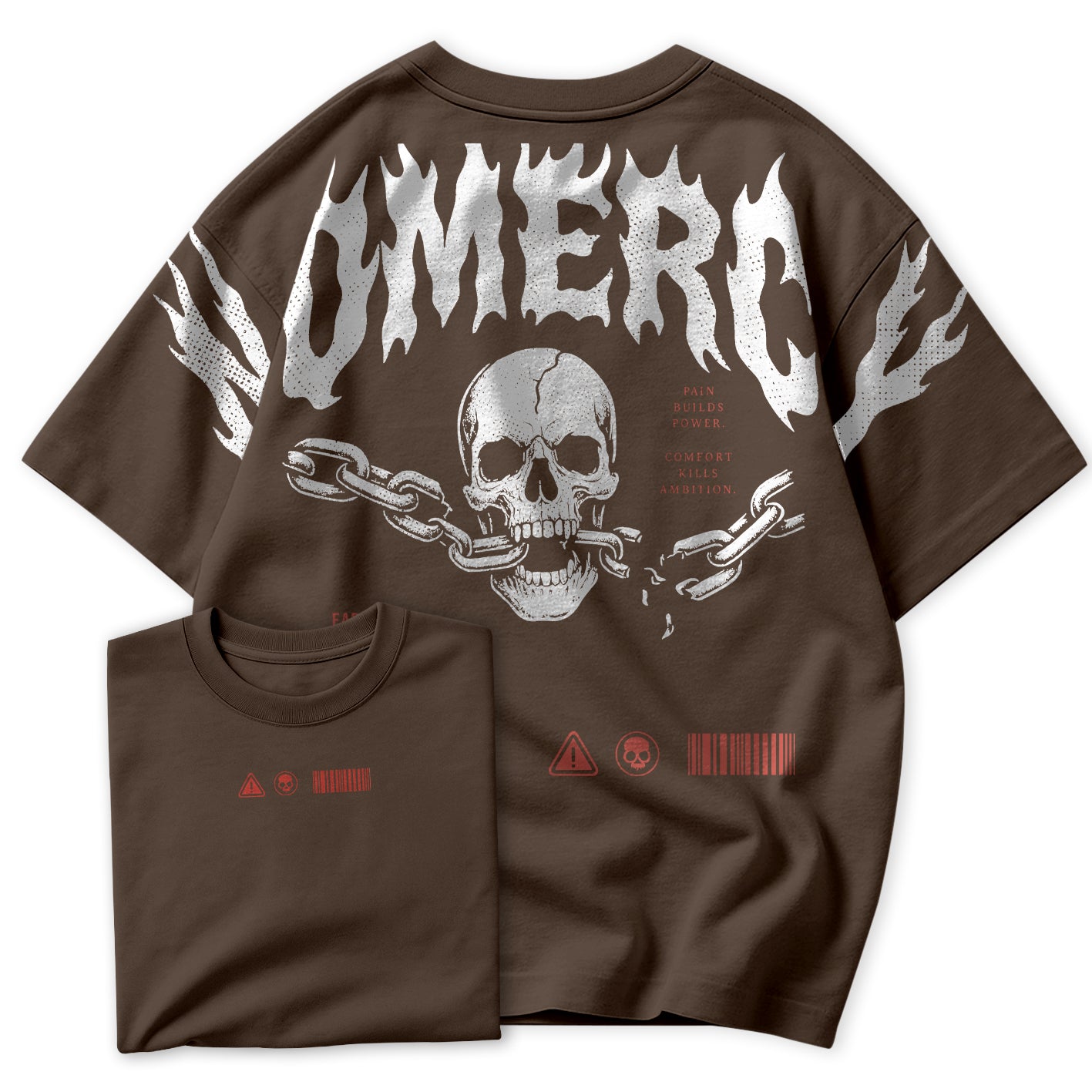 Camiseta Oversized EARNED IN BLOOD Unissex Academia Musculação