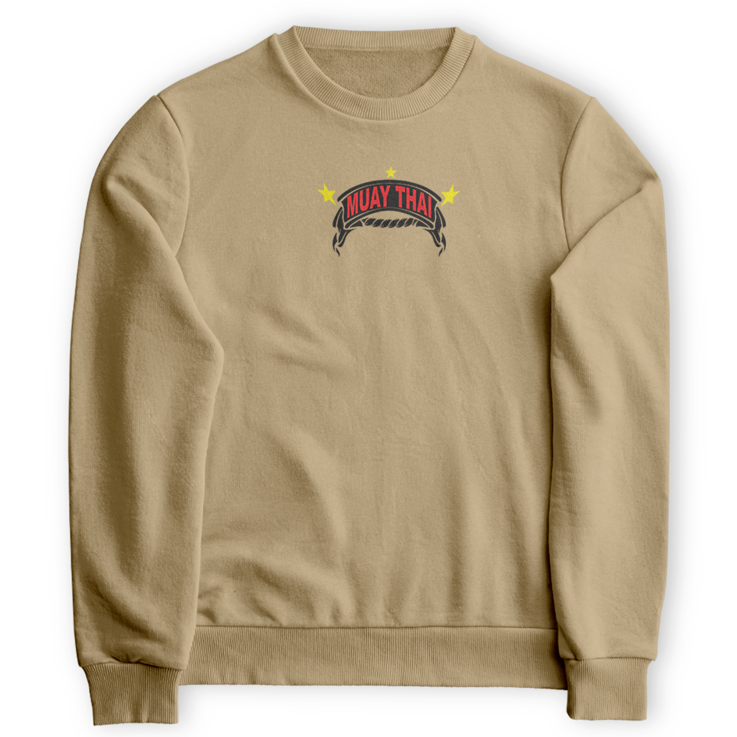 Blusa de Moletom Gola Redonda Muay Thai Punho Faixas Luta Street Style