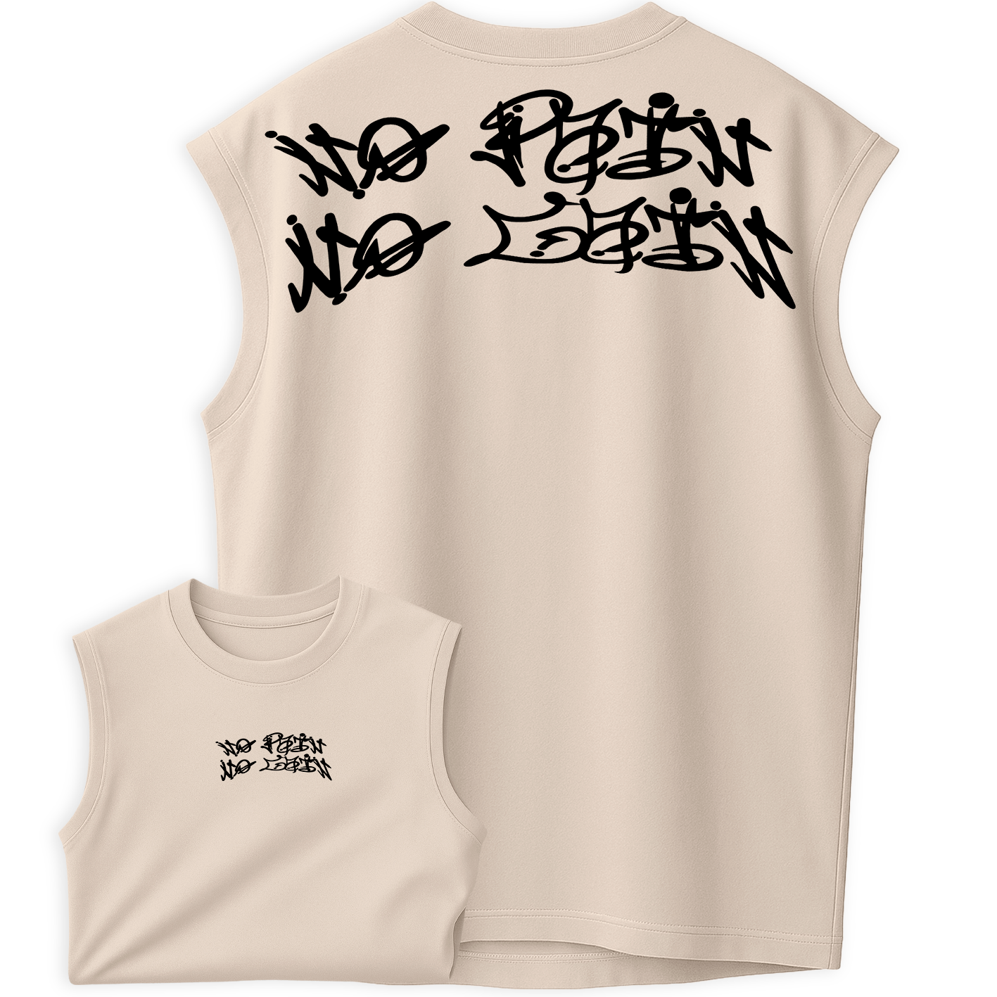 Regata Oversized No Pain No Gain Grafite Pixado