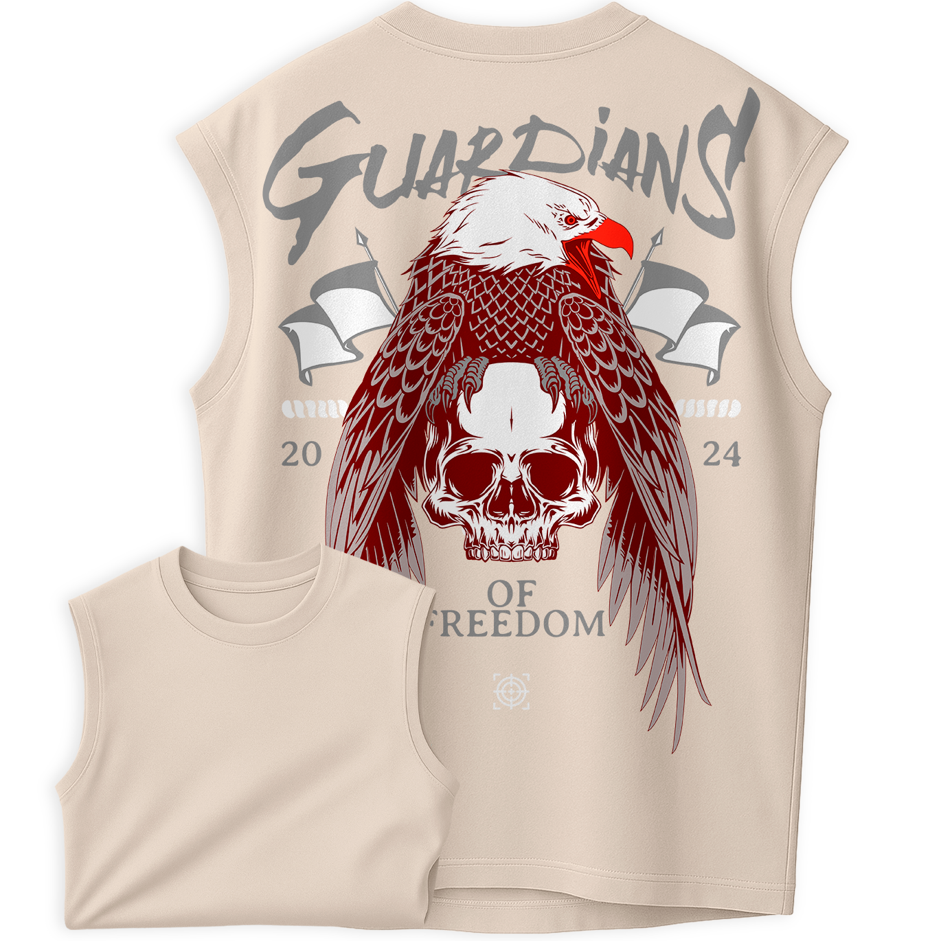 Regata Oversized Guardians Of Freedom Aguía Caveira Treino Street Urban