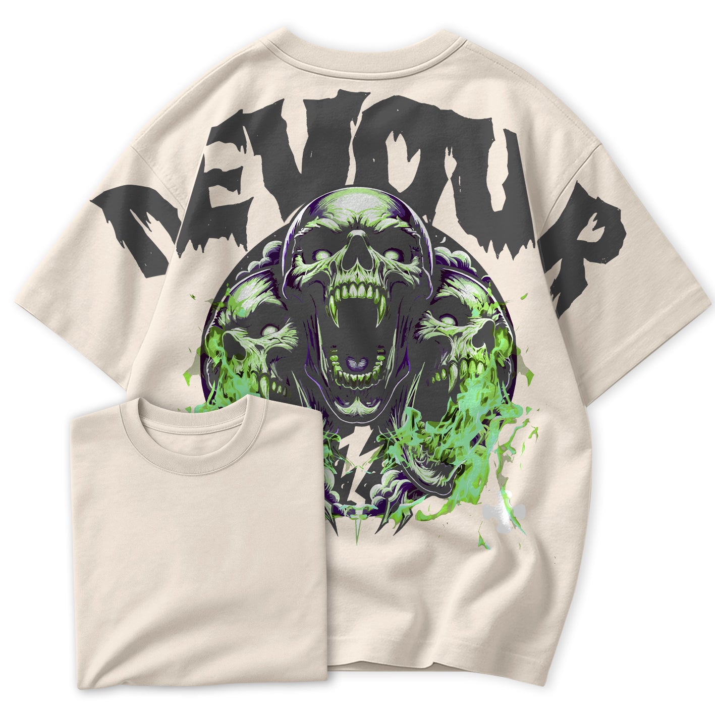 Camiseta Oversized StreetWear Skull Devour StrongBro Caveira!