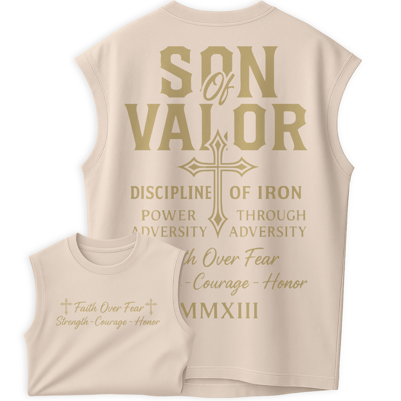 Regata Oversized Son Of Discipline and Valor Train Hard Street Academia