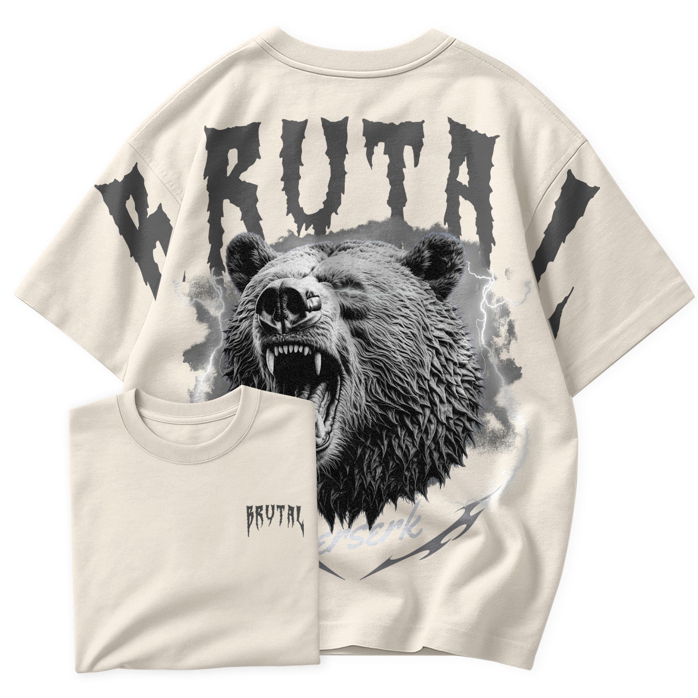 Camiseta Oversized Urso Brutal StreetWear Berserk