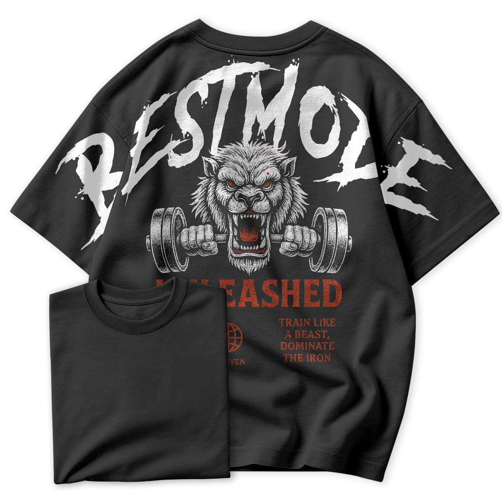 Camiseta Oversized BestMode Unleashed Train Like A Best