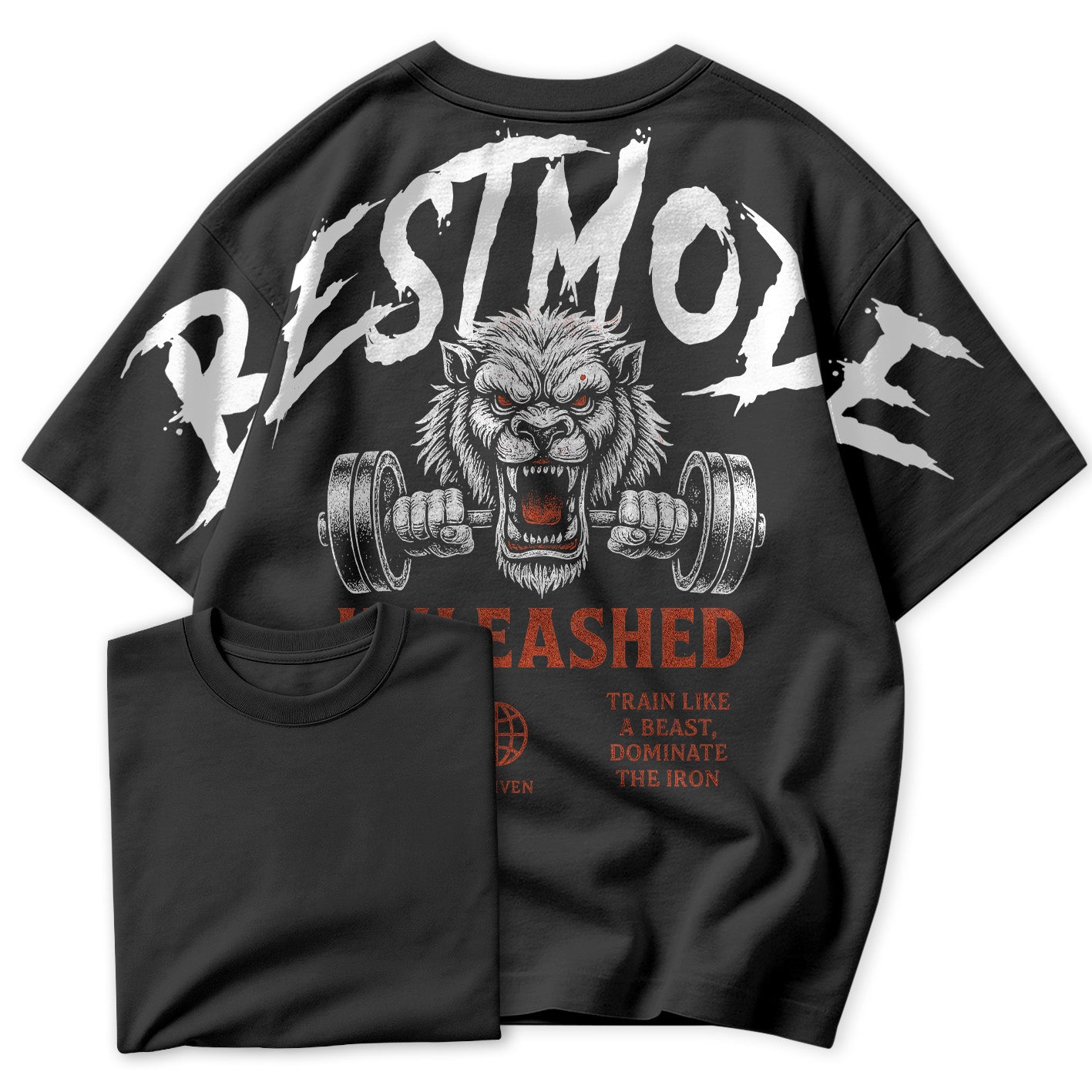 Camiseta Oversized BestMode Unleashed Train Like A Best
