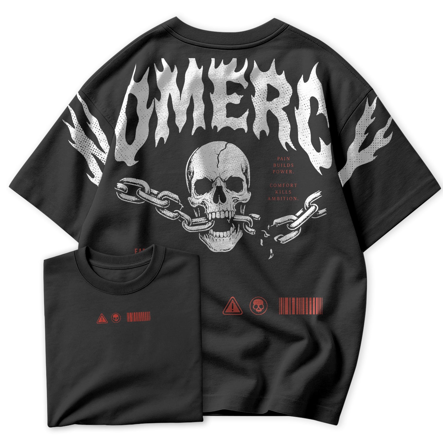 Camiseta Oversized EARNED IN BLOOD Unissex Academia Musculação