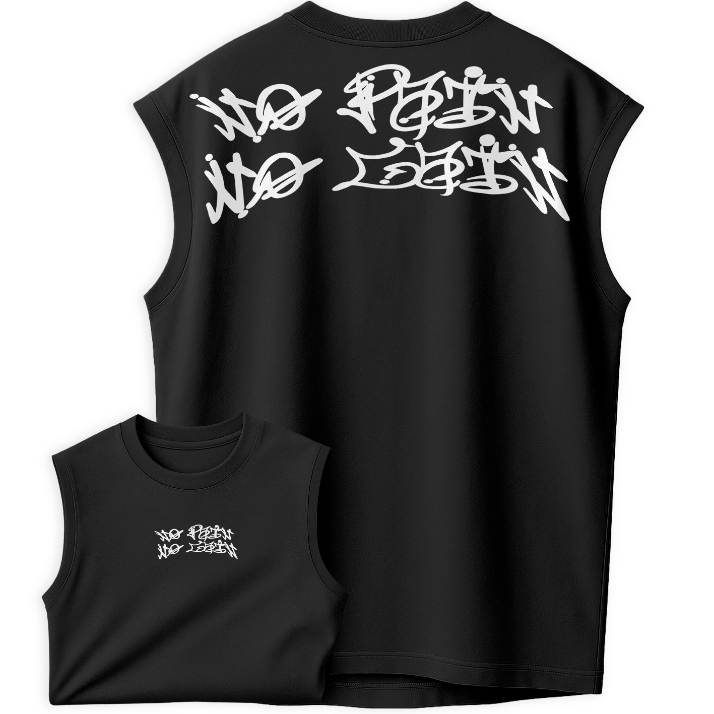 Regata Oversized No Pain No Gain Grafite Pixado