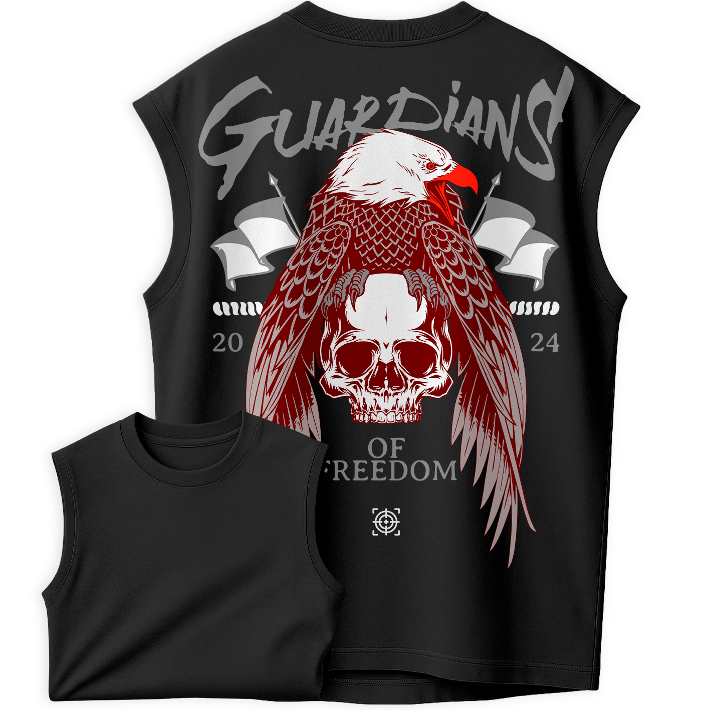 Regata Oversized Guardians Of Freedom Aguía Caveira Treino Street Urban