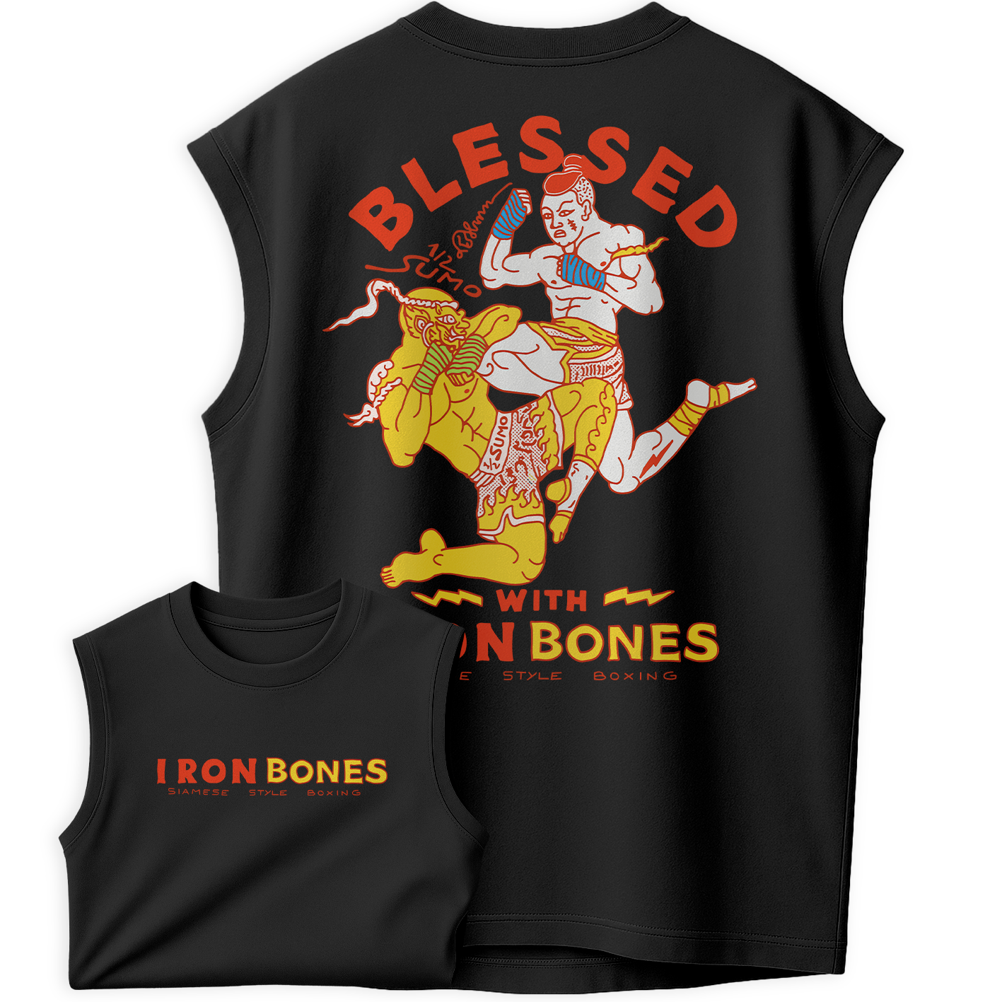 Regata Oversized Blessed With Iron Bones Boxing Luta Box