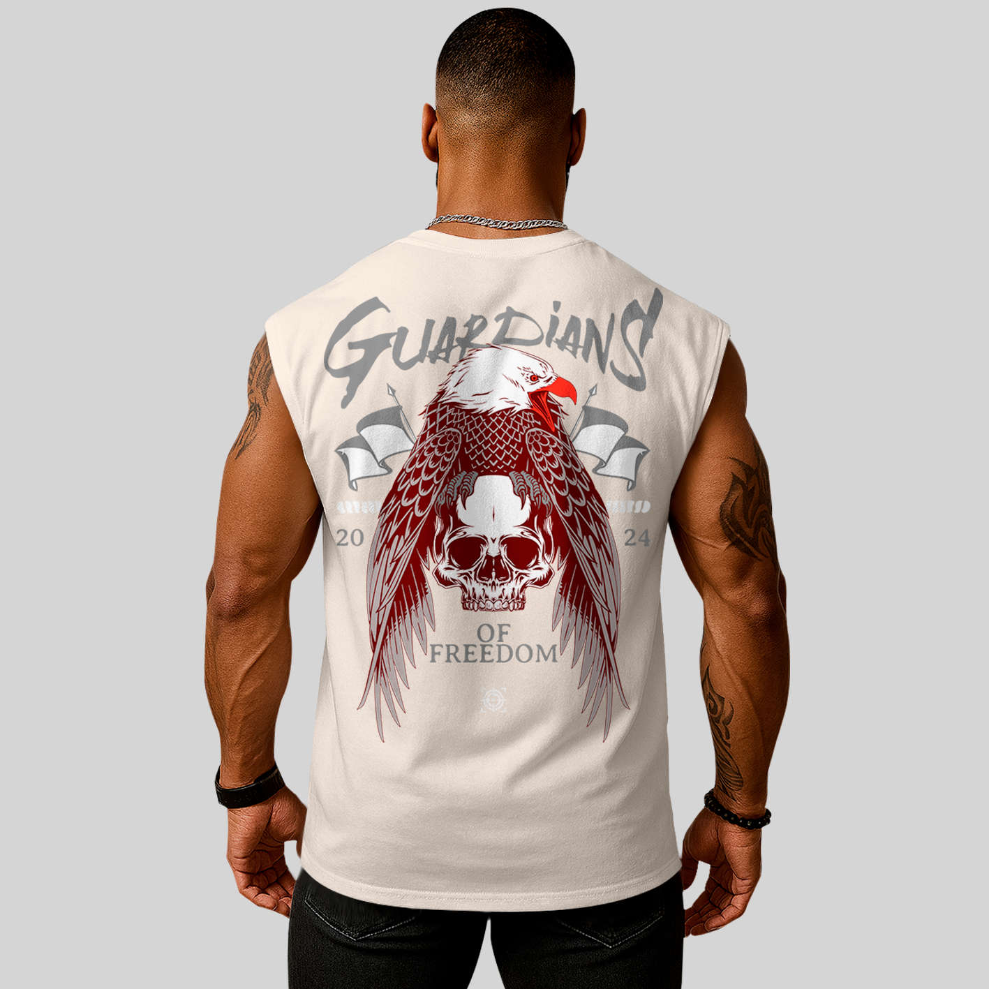 Regata Oversized Guardians Of Freedom Aguía Caveira Treino Street Urban