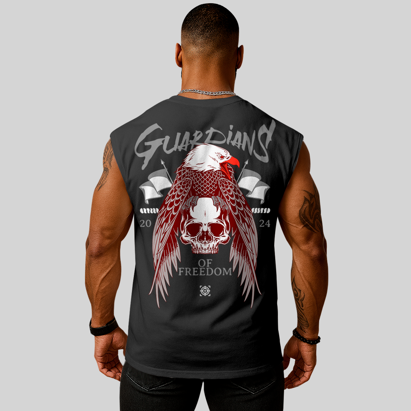 Regata Oversized Guardians Of Freedom Aguía Caveira Treino Street Urban