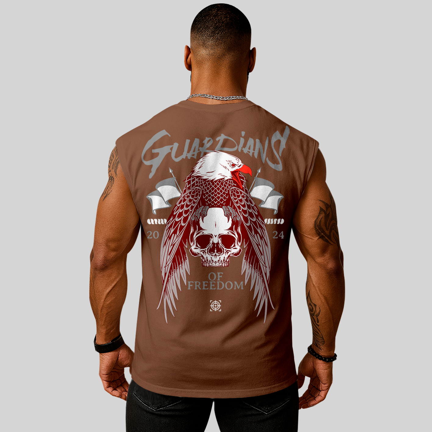 Regata Oversized Guardians Of Freedom Aguía Caveira Treino Street Urban