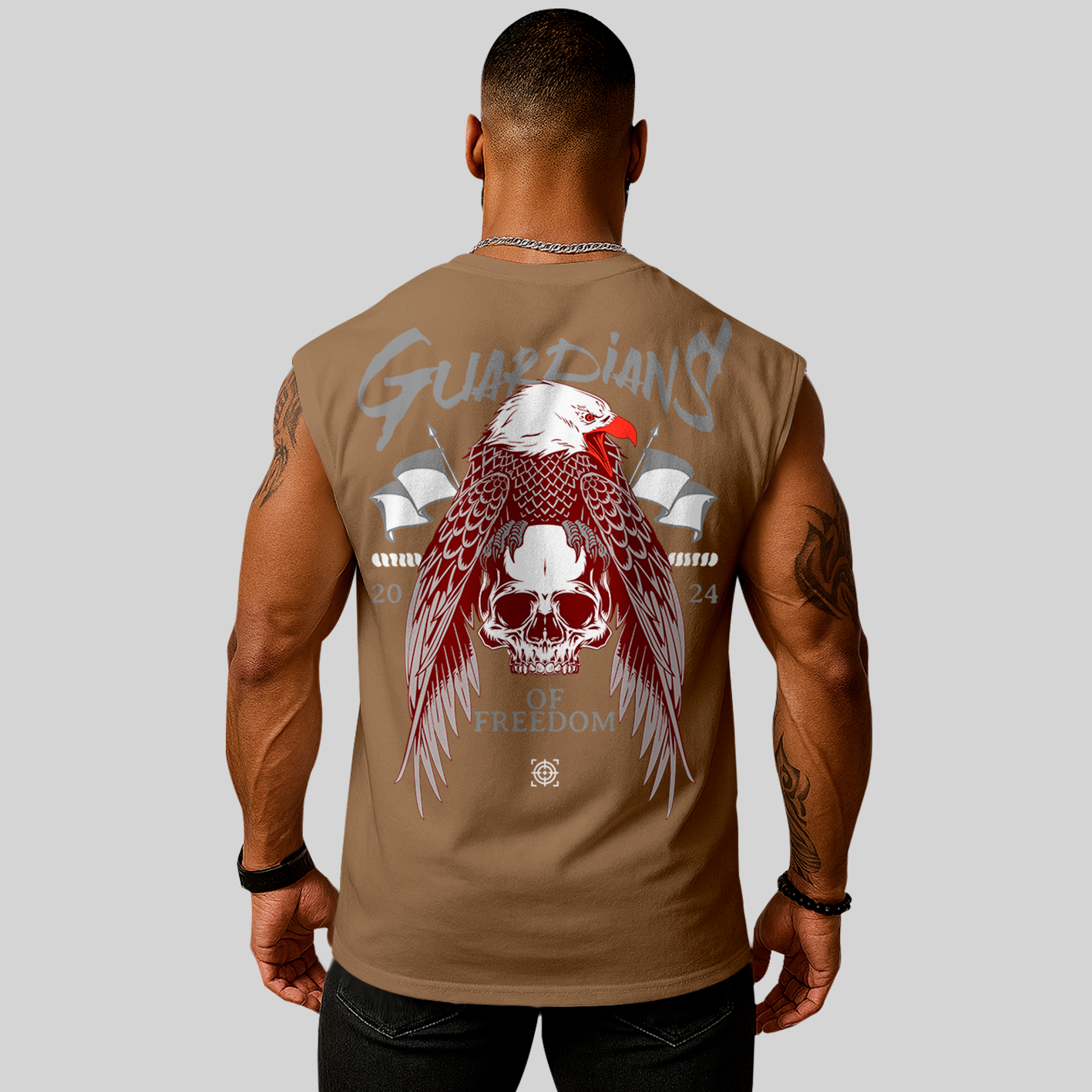 Regata Oversized Guardians Of Freedom Aguía Caveira Treino Street Urban